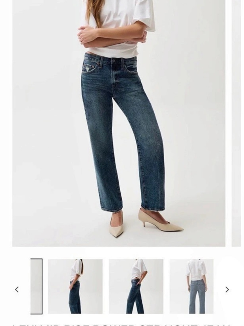 Pistola Lexi Mid Rise Bowed Straight Jean - Artisan Blue Waist 26